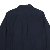 EDDIE BAUER Mens Blue Plain Cotton Shirt XL Long Sleeve Button Closure Casual