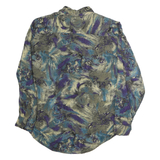 NEXT ORIGINAL Mens Blue & Grey Abstract Print Rayon Shirt M Comfortable Stylish