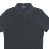 BARBOUR Mens Navy Blue Polo Shirt S Cotton Blend Casual Classic