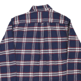 JACHS Mens Blue & Red Check Shirt M Button Long Sleeve Casual Cotton