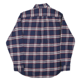 JACHS Mens Blue & Red Check Shirt M Button Long Sleeve Casual Cotton