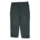 Carhartt Double Knee Carpenter Trousers - 38W 30L Black Cotton