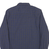 TOMMY HILFIGER Mens Blue Plaid Shirt L Cotton Blend Long Sleeve Casual