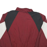 PRO SPIRIT Mens Maroon Black & White Windbreaker Jacket XL Nylon Colourblock Zip