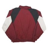 PRO SPIRIT Mens Maroon Black & White Windbreaker Jacket XL Nylon Colourblock Zip
