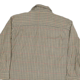 BRITISH KHAKI Mens Beige Check Shirt S Long Sleeve Cotton Casual
