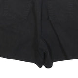LIZ CLAIBORNE Womens Black Cotton Blend Casual Shorts Size M W32 Stylish