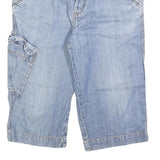 SPRINGFIELD Mens Cotton Blend Blue Casual Cargo Shorts M W32 Baggy Fit