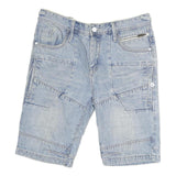 CLOCK HOUSE Mens Denim Blue Shorts L W35 Cotton Casual Zip Pockets