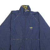 ADIDAS Mens Navy Blue Nylon Jacket L Plain Sportswear Zip Casual Lightweight