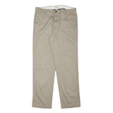 DOCKERS Mens Cotton Blend Beige Regular Fit Straight Leg Trousers W36 L33 Casual