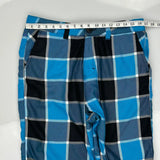 Rumors Checked Shorts - 32W 10L Blue Polyester