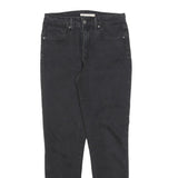 LEVI'S 721 Womens Jeans Black Slim Skinny Denim Raw W28 L30 Stretch