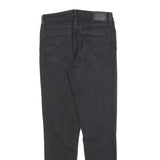 LEVI'S 721 Womens Jeans Black Slim Skinny Denim Raw W28 L30 Stretch