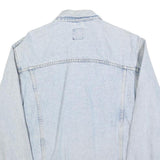 LEE Mens Blue Cotton Denim Jacket L Button Closure Classic Fit Casual Outerwear