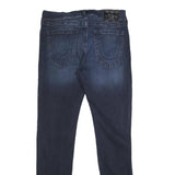 TRUE RELIGION Mens Jeans Blue Slim Skinny Denim Medium W34 L34 Classic Style