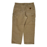 Carhartt Carpenter Trousers - 34W 29L Brown Cotton