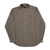 Ralph Lauren Checked Shirt - Large Brown Cotton