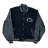 Penn State Jh Designs College Varsity Jacket - XL Navy Leather