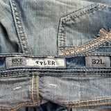 Bke Boot Cut Jeans - 32W 34L Blue Denim