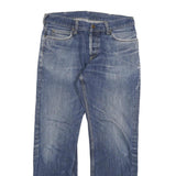 CARHARTT Mens Regular Fit Blue Denim Jeans W32 L29 Casual Cotton Blend Zip