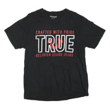 TRUE RELIGION Mens Black L Cotton Blend Graphic T-Shirt Crew Neck Short Sleeve