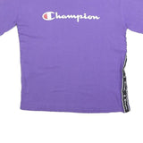 CHAMPION Womens Purple Graphic T-Shirt M Short Sleeve Crew Neck Side Tape Logo