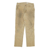 CARHARTT Mens Cotton Blend Beige Relaxed Straight Trousers W32 L29 Workwear