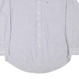 TOMMY HILFIGER Mens Grey Plain Shirt M Button-Down Collar Long Sleeve Casual