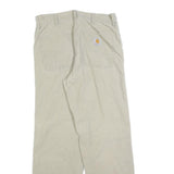 CARHARTT Mens Cotton Beige Regular Straight Trousers W32 L32 Workwear Casual