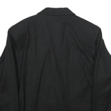 W. ZARA Womens Black Wool Double Breasted Jacket L Woven Classic Tailored