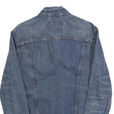 LEVI'S Mens Blue Denim Jacket S Cotton Classic Button Front Casual