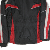 Womens Black & Red Polyester Blend Zip Up Outdoor Jacket L Woven Sportwear