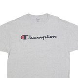 CHAMPION Mens Grey Graphic T-Shirt XL Short Sleeve Crew Neck Cotton Comfort