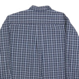 CARHARTT Mens Blue & White Check Shirt 2XL Cotton Button-Down Workwear