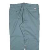 DICKIES Mens Cotton Blend Blue Regular Fit Straight Leg Trousers W40 L32