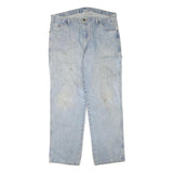 DICKIES Mens Regular Fit Light Blue Denim Jeans W40 L34 Zip Closure Casual Wear