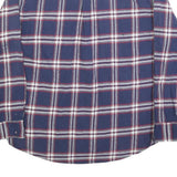 JACHS Mens Blue & White Check Shirt 2XL Cotton Blend Long Sleeve Button
