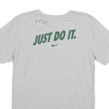 NIKE Mens Grey & Yellow Wright State Basketball Graphic T-Shirt S Short Sleeve