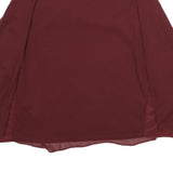 GERARD DAREL Womens Maroon Long Sleeve Round Neck Plain Top XS Elegant