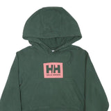 HELLY HANSEN Womens Green Crop Hoodie M Cotton Blend Pullover Casual