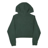 HELLY HANSEN Womens Green Crop Hoodie M Cotton Blend Pullover Casual