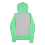 NIKE Mens Green & Grey Zip Up Hoodie M Cotton Blend Casual Sportswear