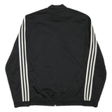 ADIDAS Womens Black & White Track Jacket M Polyester Blend Zip Athletic Fit