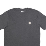 CARHARTT Mens Grey Pocket T-Shirt L Short Sleeve Crew Neck Cotton Blend Casual