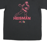ADIDAS Mens Black Heisman Graphic T-Shirt XL Short Sleeve Crew Neck Cotton Blend