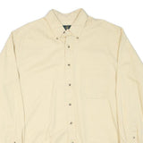 CLUB ROON Mens Beige XL Cotton Blend Shirt Button-Down Classic Long Sleeve