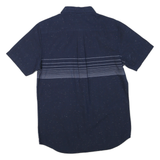 VANS Mens Blue Short Sleeve Cotton Blend Shirt S Casual Button Pocket