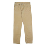 LEVI'S Mens Slim Beige Cotton Blend Trousers W29 L29 Stylish Zip Closure