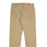 LEVI'S Mens Slim Beige Cotton Blend Trousers W29 L29 Stylish Zip Closure